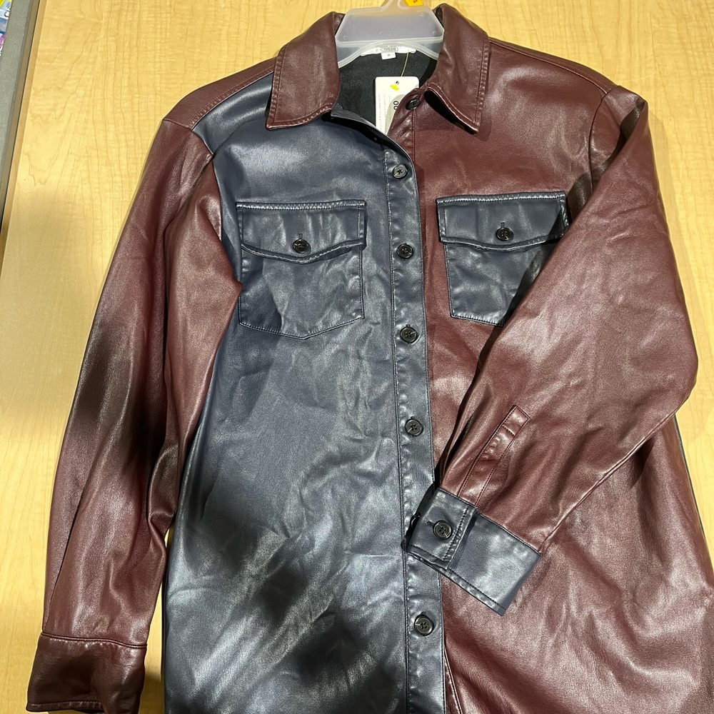 Peter Som Brown and Black Lightweight Shirt Jacket